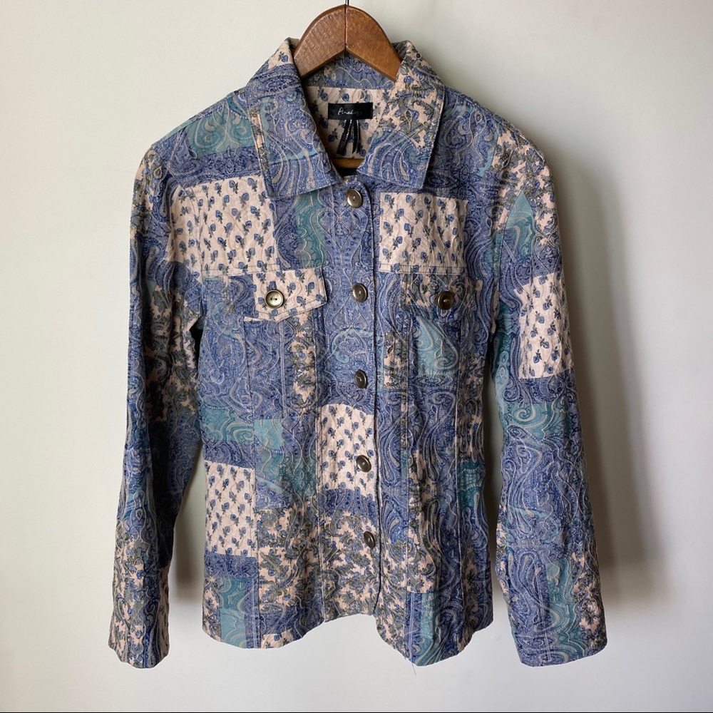 SOLD Vintage - Paisley Patchwork Jacket with Embroidery - Size M